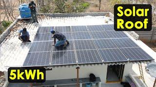 ऐसे बनते हैं Solar Roof? How to Install Solar Panels On Asbestos or Cement Roof or Tiles Roof?