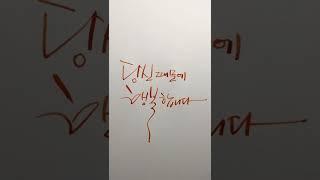 희망 메시지 - 만년필/딥펜/잉크/캘리그라피 #shorts
