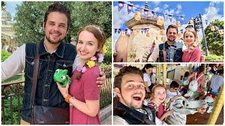 Disney Date in Magic Kingdom! WALT DISNEY WORLD VACATION VLOG - Disney Bounding as Flynn & Rapunzel