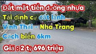 Cần bán lô đất mặt tiền đường nhựa thuận tiện kinh doanh . Tái định cư Vĩnh thái Nha Trang