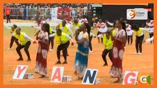 'Baba ni mzabibu' performance during Mashujaa Day celebrations at Kwale Stadium