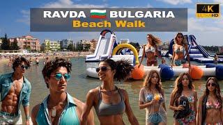  Walking central Beach Ravda   Bulgaria - Summer  2024  - 4 K