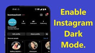 How to enable instagram dark mode new update instagram dark theme 2023!! - Howtosolveit