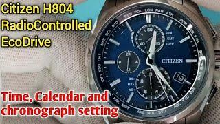 Citizen H804 RadioControlled EcoDrive Watch Setting instructions. TrendWatchLab