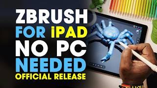 Zbrush For iPad Released!! No Need For PC or Laptop | Zbrush on iPad with Apple Pencil