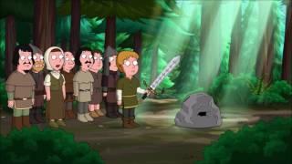 Family Guy King Arthur  Sword in the Stone S15E13 HILARIOUS !!