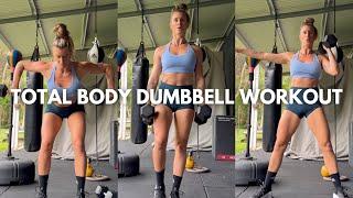 20-MIN TOTAL BODY DUMBBELL WORKOUT | Ashley Freeman