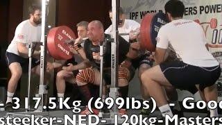 Wim Wamsteeker 5th at IPF Worlds Masters 2015  120kg class