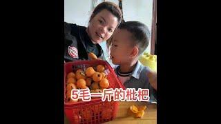 你们那里的枇杷多少钱一斤呢？我们这里5毛钱一斤又大又漂亮，海娃今天赶场又买两大包回来，梅子一天就搞定了#农忙的季节 #枇杷熟了#梅子加油 #三农 #农村生活 #农村日常