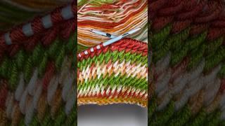 Amazing pattern made of multi-colored yarn