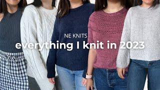 everything I knit in 2023 | project try on and review, thoughts about this year's knits