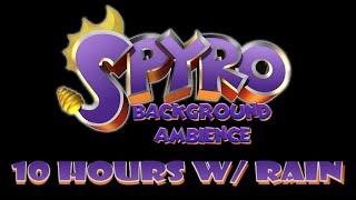 Spyro the Dragon OST - Relaxing Ambience Black Screen w/ Rain [10 Hours]