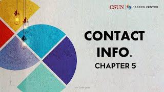 Contact Information | Chapter 5