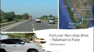 1200 km Non-stop Fortuner Drive - Palakkad to Pune