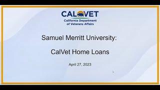 CalTAP | Samuel Merritt CalVet Home Loans | 04-27-2023