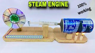 How to make steam engine at home very easy | How to convert energy into electricity | free energy