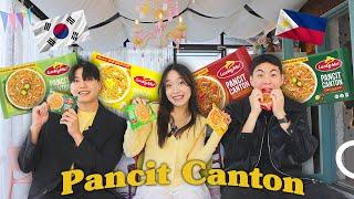 Korean Bodyguards Try Filipino Pancit Canton!  (Looking for jowa..)