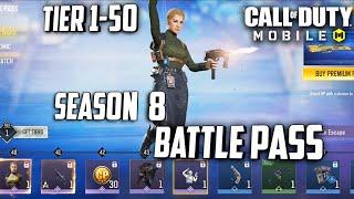 *NEW* Season 8 Battle Pass Tier 1-50 in COD Mobile! All BP Rewards! Season 8 COD Mobile Leaks