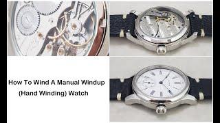 How to wind and set a manual windup (hand winding) mechanical watch.