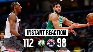 INSTANT REACTION: Tatum, Celtics cruise to 112-98 win over Washington Wizards