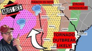 LIVE - 3PM EDT -SEVERE WEATHER WALL-WALL COVERAGE - Southeast Outbreak! - Sat, Mar 15, 2025
