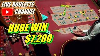  LIVE ROULETTE | HUGE WIN 7.200 In Las Vegas Casino  $100 Chips Inside Exclusive  2024-11-19