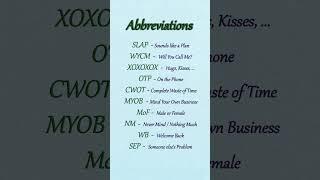 Abbreviations #english #vocabulary #abbreviation #acronyms #shorts #shortvideo