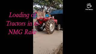 Great Indian Trains: Loading of Tractors in to NMG Rake. Tractor transportation through train