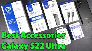 Whitestone Galaxy S22 Ultra Accessories & Dome Glass Screen Protectors