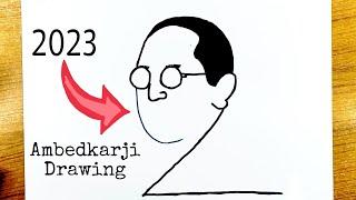 Dr BR ambedkar photo drawing with 2023 || dr babasaheb ambedkar drawing easy