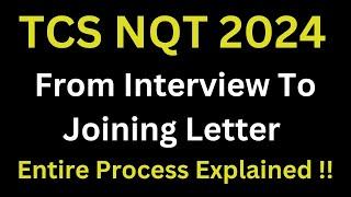 TCS Process After Accepting Offer Letter | From Interview Till Joining Letter Explained in Detail