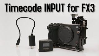 Real Timecode Input FX3 & FX30 - Sony VMC-BNCM1