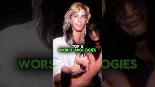 TOP 5 WORST APOLOGIES FROM ROCKSTARS! #shorts #musichistory #music #musician