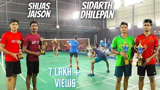 FINALS - KERALA vs TAMIL NADU Smash Hut Badminton Tournament - Shijas Jaison Vs Sidarth Dhilepan