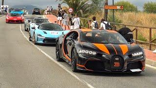 The EPIC Supercar Convoy in Marbella 2024 (Chiron 300+, Chiron SuperSport, Pagani Huayra, Speedtail