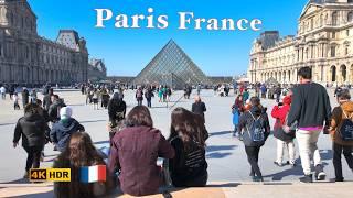 Paris France, Sunny day walk in Paris, March 2025 - Paris walking tour - Paris 4K