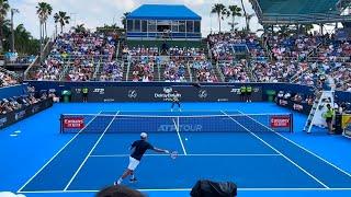 Frances Tiafoe vs Tommy Paul Delray Beach Court Level View Highlights [4K 60fps]