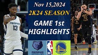 Memphis Grizzlies vs Golden State Warriors Full Game 1st Highlights | NBA Today | NBA Highlights |