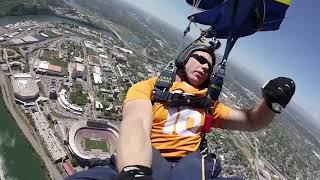 wow navy seals insane parachute jump into football stadium o