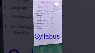  CTET Syllabus 2022 level one.#shorts #short  #trending #youtube shorts #mct guruji #views