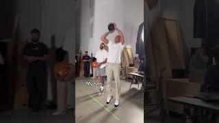 Jayson Tatum tries the Wilson Airless G1 Basketball...