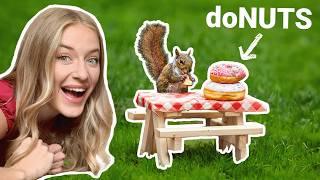 Squirrels' reactions to doNUTS!