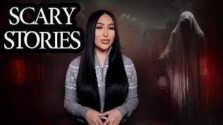 READING MY SUBSCRIBERS SCARY STORIES  HAUNTED MIRROR, GHOST BOY, HAUNTED HOTEL ROOM 🫣