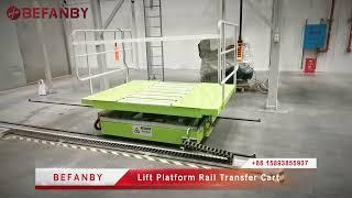 Lifting Platform Rail Transfer Cart,Roller Table Transfer Trolley