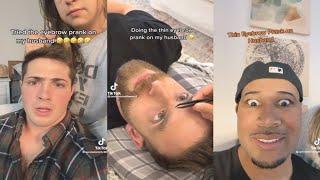 Eyebrow prank on my husband