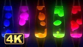 Colorful Lava Lamps Video with Relaxing Music. Abstract Liquid! 1 Hour 4K Satisfaying Colorful Fluid