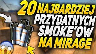 20 NAJBARDZIEJ PRZYDATNYCH SMOKE'ÓW NA MIRAGE W CS:GO !