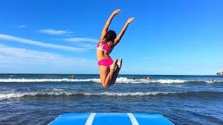 GYMNASTICS AT THE BEACH!