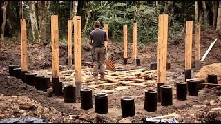 Man Spends 100 DAYS Building Wood CABIN in Volcanic Island | START TO FINISH by @WildGnomos