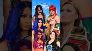 Rhea Ripley, Sasha Banks, Nikki Bella VS Asuka, Ronda Rousey, Nikki Cross#shorts #wwe